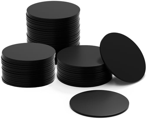 100 Stück NFC Tag Karten, Schwarz NFC 215 Tags Programmierbarer NTAG215 Card Chip Runde 25mm, 504 Bytes Speicher für Android iPhone und andere Geräte