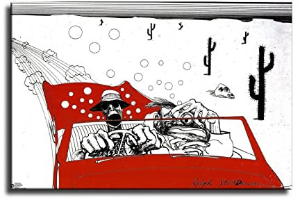 IFUNEW Ralph Steadmans Fear and Loathing in Las Vegas Poster, dekoratives Gemälde, Leinwand, Wandkunst, Wohnzimmer, Poster, Schlafzimmer, Gemälde, 30 x 45 cm
