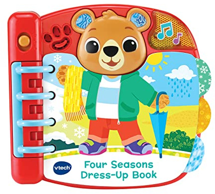 VTech Baby Four Seasons Dress-Up Book, Interactive Baby Book with Songs, Sounds & Weather Concepts, Gift for Toddlers 1, 2 + Years, English Version