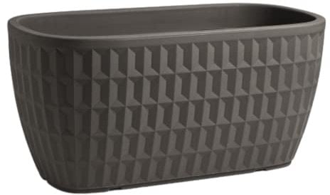 VASO Fioriera RETTANGOLARE TYLE COLORE ANTRACITE 80 cm RESINA interno esterno Veca MADE IN ITALY AMDGarden
