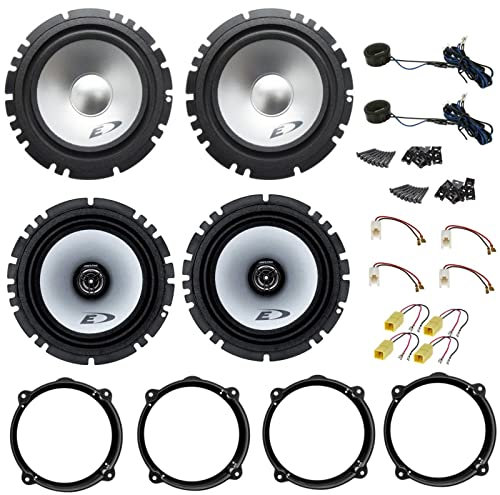 Kit 6 altoparlanti Alpine casse con adattatori per installazione compatibili con Alfa Romeo 147, 159, Lancia Y, Lancia Musa, Fiat Idea