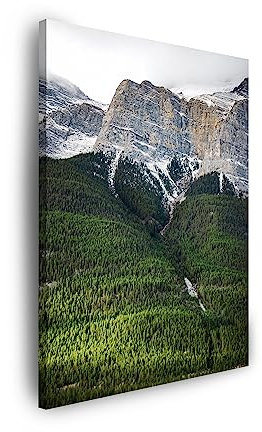 GP TONER Modern Kunstdruck Wandbilder Leinwandbild auf Keilrahmen Leinwanddruck Natur Bergblick 70x120 cm Leinwandbilder für Ihr Zuhause oder Büro