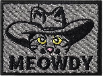 Meowdy Morale Patch Meme Patch Moral Patches Militär Patch Haken und Schlaufe Gestickte Patches für Taktische Rucksack Murph Westen Jacken Jeans Hüte Helme
