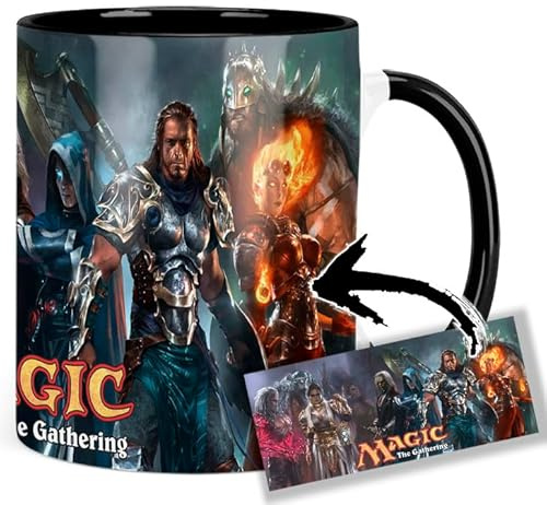 Magic The Gathering Tasse Innen & Henkel Schwarz Keramikbecher Mug