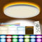 YIFMOO 25W Ø30CM LED Deckenleuchte Flach, RGB Farbwechsel Dimmbar, 3200LM, 3000K-6500K, Deckenlampe mit Fernbedienung, IP54 Badlampe, Rund Deckenleuchten für Wohnzimmer Schlafzimmer Kinderzimmer