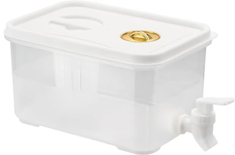 LOVIVER Distributeur de Boissons avec Robinet, Distributeur Boissons Glacées pour Réfrigérateur, Distributeur d'eau en Plastique pour Limonades, Jus de Fruits, Infusions, Thé Glacé, 5L