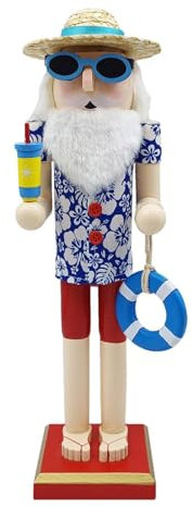 Biniveil Figuras De Cascanueces,Artesanías De Cascanueces | Figuras de Cascanueces de Madera para Fiesta de Navidad | Modelo Artesanal de Cascanueces de Madera Adornado para Escritorio, techos y