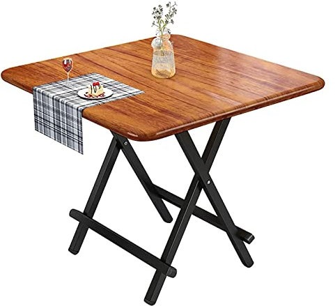 LolaHoyus Klappbarer Esstisch, tragbarer, langlebiger, wasserdichter, kratzfester Küchentisch, platzsparend, leicht zu reinigen, für 4 Personen charitable