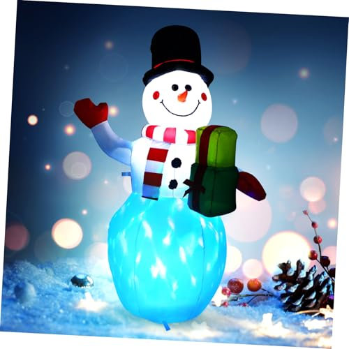BESPORTBLE Schneemann Weihnachten Aufblasbare Große Beleuchtete Schneemann Hof Urlaub Dekoration