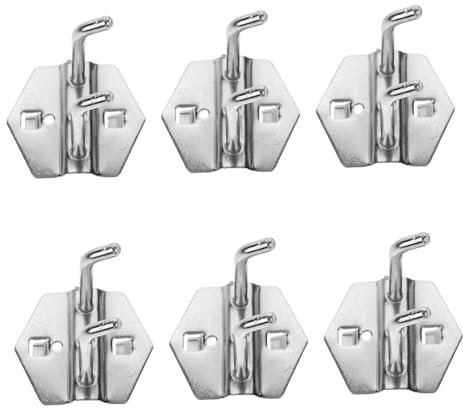 PLAFOPE 6pcs Hook Garage Shelves Peg Board Pegs Garage Hook Pegboard Pegs Pegboard Organizer Pegboard Pin Pegboard Tool Holder Keys Hanger Tools Wall Hanger Hangers Peg Hooks Iron