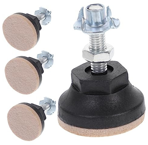 Yardenfun 8stücke Verstellbare Möbel-nivellierfüße Filz Füße Tisch Und Stuhlbein-ausrichtung Schraub-Bein Für Und Schränke Zum Nivellieren Und Schutz des