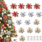 Fiori di Natale Poinsettia Glitter, 15 Pezzi Fiori per Albero di Natale con Clip, Fiori Natalizi per Decorazioni con Glitter, Fiori Artificiali Natalizi, Fiori Finti per Decorazioni Ghirlanda Tenda