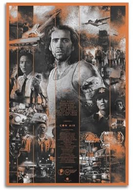 VZRSQZK Con Air Filmposter, dekoratives Gemälde, Leinwand, Wandposter und Kunstdruck, moderne Familienschlafzimmer-Dekoration, Poster, 50 x 75 cm