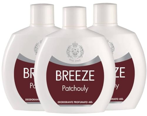 Breeze Squeeze Deodorante Profumato Unisex 48H 100 Ml (3, Breeze Deodorante Patchouly)