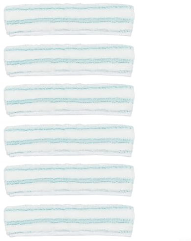 Gettimore Leifheit Fensterwascher für Leifheit, Ersatzbezug, Türkis, 27,5 x 6,8 cm, hohe Saugfähigkeit, Wischpad für Rahmen, Ecken, flexible saugfähige Fasern, waschbar bei 40 °C, 6 Stück