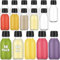 Danmu Art 16 Pack 60ml Glass Bottles with Lids - Leak Proof, Airtight Small Glass Jars for Ginger Shots, Cocktails, Essential Oils, DIY Storage - Dishwasher Safe, Freezer Safe, Reusable Mini Bottles