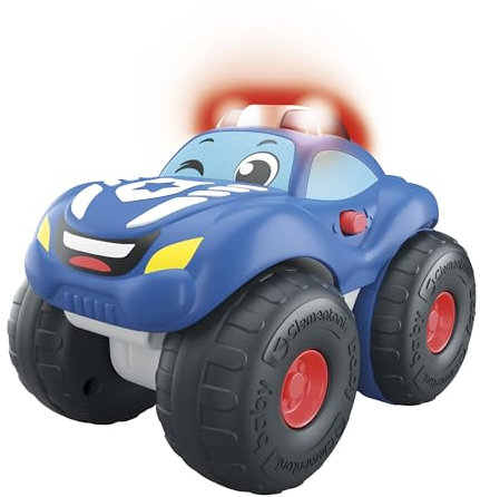 Baby Clementoni - Elia Auto della Polizia, Macchinina Bambino 1-4 Anni, Gioco Prima Infanzia, Macchina con Suoni e Sirene, Stimola Manualità, Vista e Udito, Made in Italy, Lingua Italiana, 17501