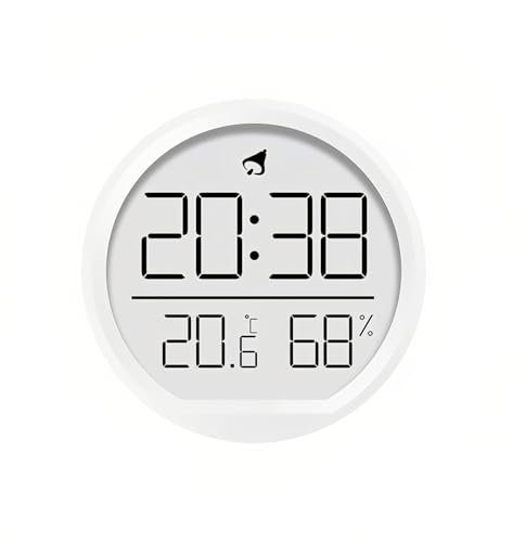 Lancoon LCD Digital Reloj Despertador con Temperatura y Humedad Pequeño Diseño Magnético Colgante de Sobremesa 3 Tipos de Colocación Calendario 12/24 Horas para Casa Cocina Oficina Estudiantes