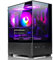 LXZ Ryzen 7-5700G Ordinateur de bureau 8 cœurs 3,9 GHz, 16 Go de RAM DDR4, SSD NVME 512 Go, ordinateur tour avec alimentation 400 W pour la maison et le bureau (Noir)