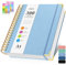 A4 Graph Paper Notebook, Spiral Grid Squared Notepad, Hardcover Leather Journal 300 Pages, 100GSM Thick Grid Paper Notebook, Large Graphing Notebook Journal for Women Writing Engineering School Work