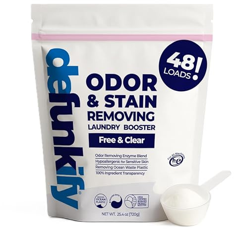 Defunkify Unscented Enzyme Laundry Booster Powder for Sensitive Skin, 48 Loads