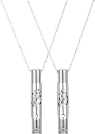 Rauchentwöhnung Hilfsmittel,Breathing Necklace Yoga,Atemkette Edelstahl,Meditationskette Hilfsmittel,Stressabbau Halskette,für Gegen Panikattacken,Reduziert Anxiety,Druckentlastung für Damen Herren