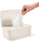 Feuchttücher Box mit Deckel, Feuchttücher Box Baby Feuchttücher Spender, Wasserdichte und Versiegelte Aufbewahrungsbox Feuchttuchspender für Badezimmer, Küche, Weiß