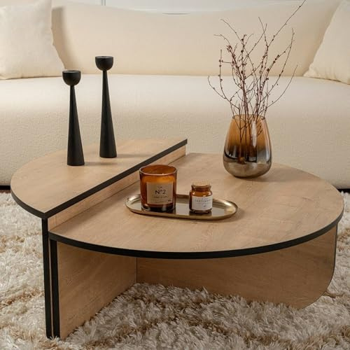 Dmora Couchtisch Feglino 90x60x35h cm Braun, Zeitschrift