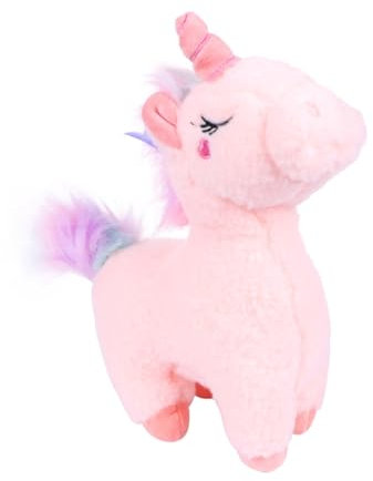 JOINPAYA bambola di unicorno cuscini per bambole unicorno pupazzo di pezza cuscino da lancio cuscino in cotone rosa