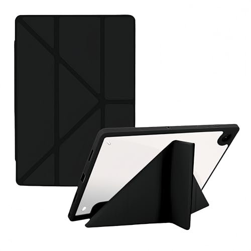 Custodia per Samsung Galaxy Tab S8 Plus(S8+)2022 / Tab S7 FE 2021 / Tab S7 Plus(S7+)2020 da 12,4 pollici, design origami con 5 posizioni di regolazione, copertura acrilica trasparente posteriore