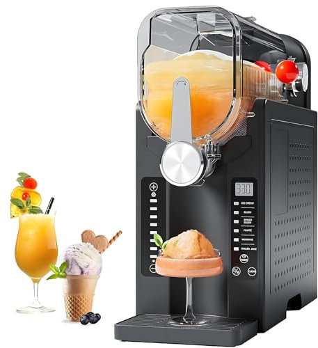 Slushie Machine,No Ice Needed All-in-One Slushy Maker for Home,Real-Time Temp Display,Auto-Clean,6 Preset for Margaritas, Cocktails,Frappés,Ice Cream,Smoothies
