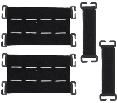4 Pièces Patchs Tactiques Molle, Boucle Molle Panneau, Conseil Tactique Patches, Accessoires de Sac à Dos Tactique, Écusson Tactique Pour Sacs à Dos Et Gilets Tactiques d'Extérieur (Noir)