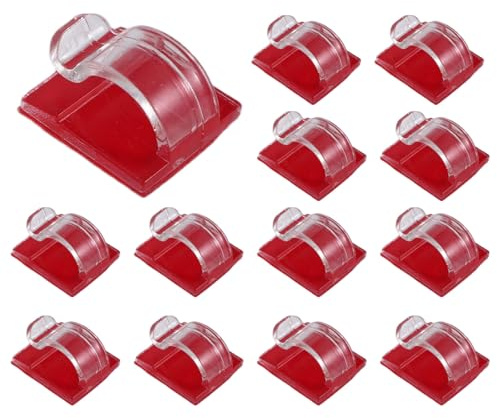 Povxlum Crochets pour Guirlandes Lumineuses Extérieures, Paquet de 50 Clips, Crochet Lumineux Transparent avec 50 Supports Adhésifs Imperméables pour Lampe