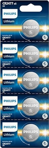 Philips CR2477 3V Lithium Knopfzelle Batterien 5 Stück