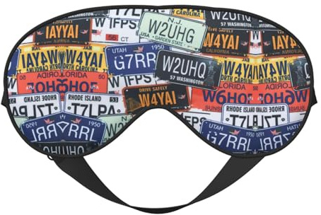 Doppelseitige Schlafmaske für Nummernschild, weich, bequem, lichtblockierend, Augenabdeckung für Nachtruhe