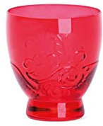 Excelsa Santa Cruz Lot de 6 verres à eau, verre, rouge
