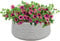 IDEALIST 12 Inch Garden Bowl Planter | Ribbed Beige Reinforced Stone Succulent Plant Pot | Bonsai Pot with Drainage Holes D31 H12 cm, with Inner Top D27 cm, 6 litres