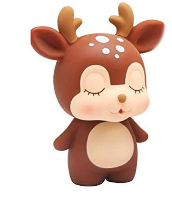 Supvox Niedliches REH Spardose aus Keramik für Kinder und Erwachsene als Geschenkidee mit Schraubverschluss Modernes Geldsparen Design für Schreibtisch Deko und Kinderzimmer in Kaffee Farbe