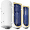 150 Liter wandhängender elektrischer Warmwasserspeicher/Solarspeicher mit SMART Control - 2 Wärmetauscher - mit 3 kW - Anschlüsse rechts