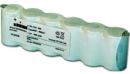 Batterie 7.2V 600mAh 6VE2/3A Cote Cote