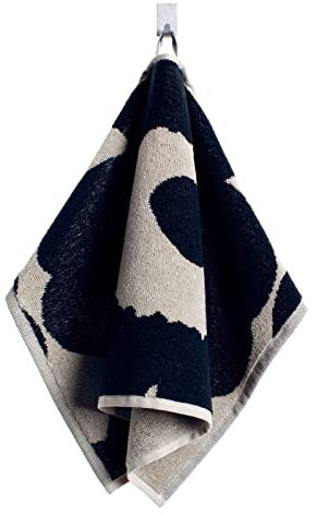 Marimekko - Unikko - Guest Towel - Gästehandtuch - Baumwolle - dunkelblau/florales Muster - 30 x 50cm