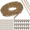 SUNNYCLUE 1 Rolle Rechteckig Schmuckkette 5 mm Antik-Bronze-Kabelkette Mit 20 Karabinerverschlüssen Und 50 Biegeringen Für Die Herstellung von Halsketten Ohrringen Und Armbändern