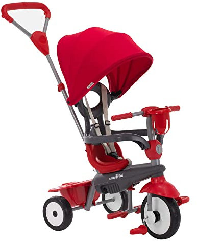 smarTrike Breeze Plus Dreirad für Kleinkinder im Alter von 1-3 Jahren – Variables(mehrstufiges) 4-in-1-Dreirad (Rot)