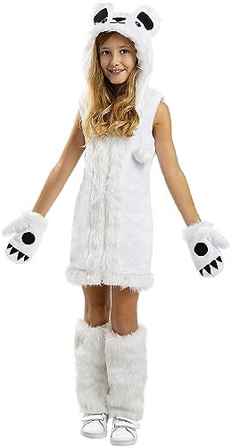 Funidelia | Eisbär Kostüm für Mädchen Tiere, Bär - Kostüm für Kinder & Verkleidung für Partys, Karneval & Halloween - Größe 10-12 Jahre - Weiß