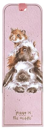 Wrendale Designs by Hannah Dale - Piggy in The Middle Wildlife Illustration Bookmark - 50mm x 150mm