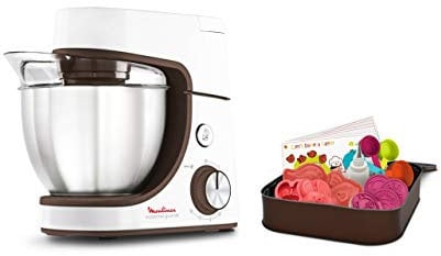 Moulinex Pâtissier MasterChef Gourmet Baking with Kids Robot Pasticceria, Acciaio Inossidabile, 5 velocità, Inox