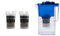 Wasserfilter AcalaQuell® kleines Einsteigerpaket für 1/2 Jahr - Wassetto blau – Aktivkohle Wasserfilter | Höchste Filterleistung - mehrschichtig | BPA u. BPB frei | ReNaWa® - Technology |
