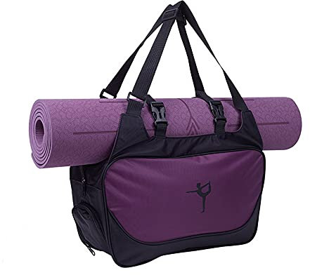 WWZZXX Bolsa de Esterilla de Yoga y Pilates Multifuncional, Impermeable, Correa Ajustable (Solo Bolsa) Purple Large