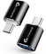 Guermok USB-C Adapter (2er-Pack), Typ-C-Stecker auf 3.0-Buchse, OTG kompatibel mit MacBook, Pad, Phone 16 15 Pro Max und Anderen USB-C-Geräten (Schwarz)