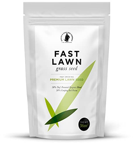 English & Sons Seeds Company - Fast Growing Lawn Seed - Premium Grass Seed - Easy to Sow Grass Seeds for New or Established Lawns - Covers up to (1.8kg)